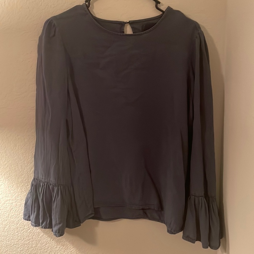 Blue rain M blue long sleeve shirt 100% lyocell